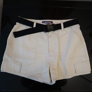 WHITE HIGH WAISTED SHORTS